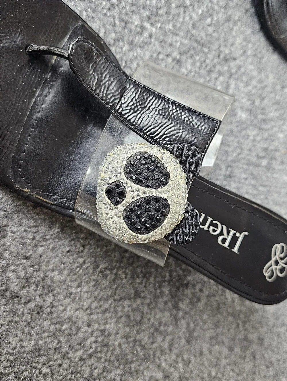 Rare Vintage J. Renee Sparkle Panda Jelly Sandals - Picture 8 of 8